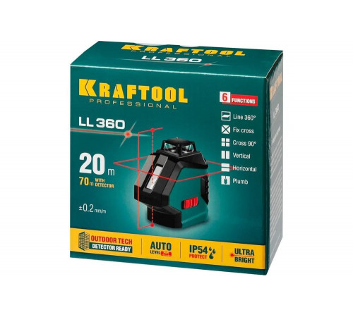KRAFTOOL линейный лазерный нивелир LL360 34645 Professional KRAFTOOL линейный лазерный нивелир LL360 34645 Professional