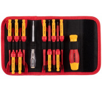 Набор отвертка со сменными диэлектрическими вставками TOLSEN 12 предметов TTV33212