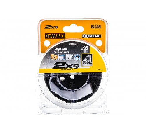 Коронка биметаллическая COBALT 8% M42 (95х46 мм) DEWALT DT8195L