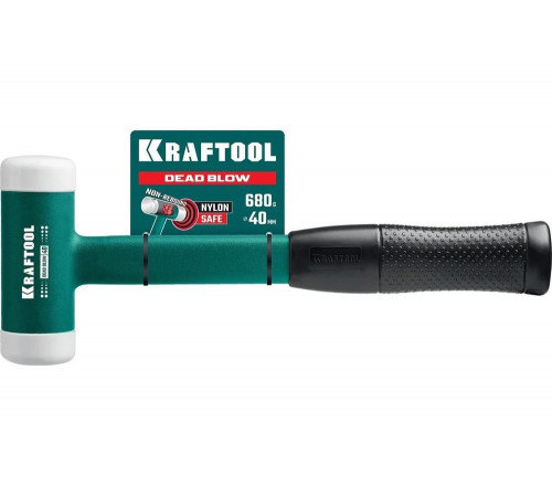 KRAFTOOL 680 г, 40 мм, с бойками из полиамида, безынерционный молоток DEAD BLOW 2078-40