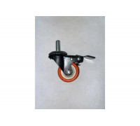 Мебельное колесо TOR SCztb 25 50 мм болт - 10, с тормозом, PVC, полипропиленовый обод, подшипник 1027261