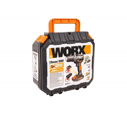 Ударная аккумуляторная бесщеточная дрель-шуруповерт WORX WX367.3 Ударная аккумуляторная бесщеточная дрель-шуруповерт WORX WX367.3