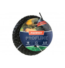 Леска Profline (15 м; 3 мм; скрученный квадрат; черный) PATRIOT 805402211