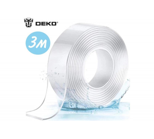 Двухсторонняя клейкая лента DEKO 3 м DKT03 041-0216 Двухсторонняя клейкая лента DEKO 3 м DKT03 041-0216