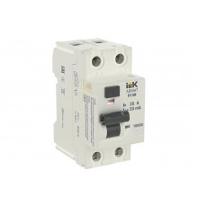 Выключатель дифференциального тока IEK ARMAT R10N 2P 25А 30мА тип A AR-R10N-2-025A030
