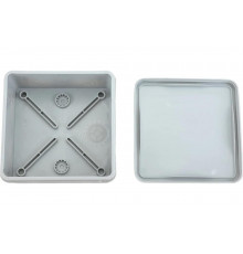 Распаячная коробка IEK км42455 о/п 100x100x50мм ip67 8 вв. серая UKO21-100-100-050-K41-66