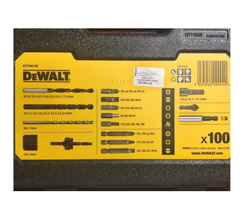 Набор сверла/биты 100 шт. DEWALT DT71563