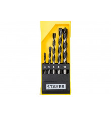 Набор сверл по бетону STAYER Professional Hercules 5 шт: 4-5-6-8-10 мм 2915-H5_z01
