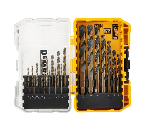 Набор сверл Dewalt DT70729, Black&Gold по металлу, 1-12 мм, 23 шт DT70729-QZ