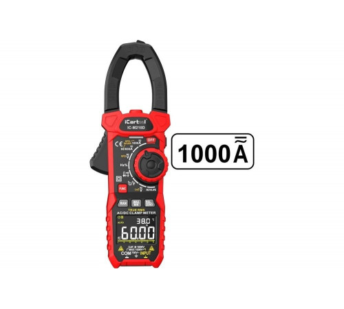 Токовые клещи iCarTool постоянного/переменного тока, 1000A IC-M210D