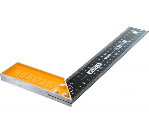 STAYER 250 мм, столярный угольник со стальным полотном 3430-25_z02 STAYER 250 мм, столярный угольник со стальным полотном 3430-25_z02