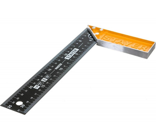 STAYER 250 мм, столярный угольник со стальным полотном 3430-25_z02 STAYER 250 мм, столярный угольник со стальным полотном 3430-25_z02
