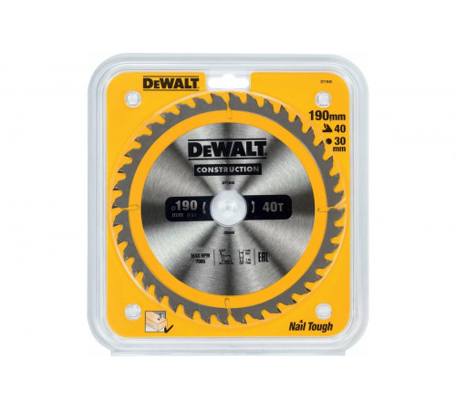 Пильный диск CONSTRUCT (190х30 мм; 40 ATB) DEWALT DT1945