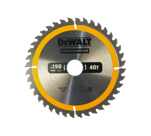 Пильный диск CONSTRUCT (190х30 мм; 40 ATB) DEWALT DT1945