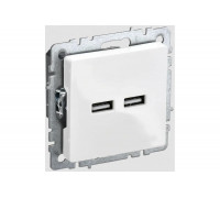 Розетка USB IEK Brite a+a 5в 3,1а рю10-1-брб белый BR-U21-D31-K01