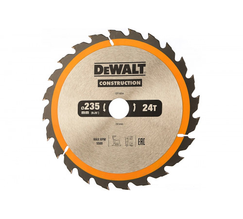 Пильный диск CONSTRUCT (235х30 мм; 24 ATB) DEWALT DT1954