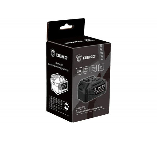 Аккумулятор DEKO UNV5.0 STD, Li-ion, 20В, 5.0Аxч 063-4495 Аккумулятор DEKO UNV5.0 STD, Li-ion, 20В, 5.0Аxч 063-4495
