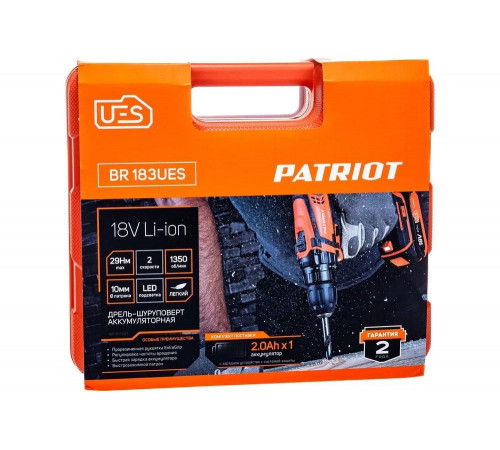 Аккумуляторная дрель-шуруповерт Patriot BR 183UES