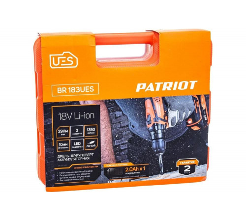 Аккумуляторная дрель-шуруповерт Patriot BR 183UES