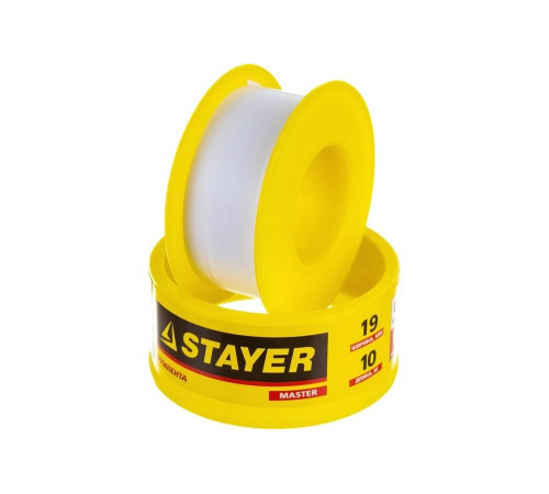 STAYER толщина 0,075 мм, плотность 0,40 г/см3, ширина 19 мм, фум лента 12360-19-040 STAYER толщина 0,075 мм, плотность 0,40 г/см3, ширина 19 мм, фум лента 12360-19-040