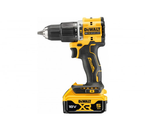 Аккумуляторная ударная дрель-шуруповерт DEWALT 18 В, 1650 об/мин, 28050 уд/мин, с 2 АКБ 5 Ач и ЗУ, в кейсе TSTAK DCD100YP2T