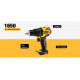 Аккумуляторная ударная дрель-шуруповерт DEWALT DCD709M2T, 18 В, 1650 об/мин, 28050 уд/мин, с 2 АКБ 4 Ач и ЗУ, в кейсе TSTAK DCD709M2T-QW