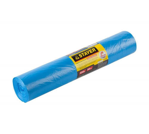 STAYER 120 л, голубой, 50 шт., завязки, мешки для мусора COMFORT 39156-120