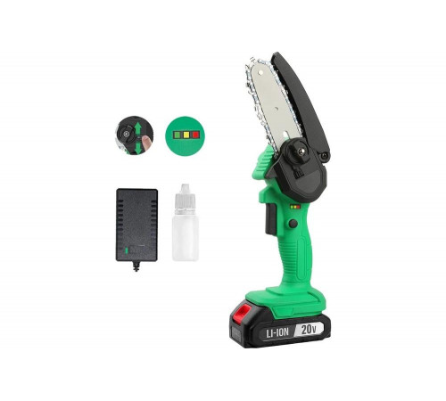 Пила цепная аккумуляторная Zitrek GreenSaw 20 (20 В, 2 Ач Li-ion аккумулятор 1 шт, ЗУ) 082-1853 Пила цепная аккумуляторная Zitrek GreenSaw 20 (20 В, 2 Ач Li-ion аккумулятор 1 шт, ЗУ) 082-1853