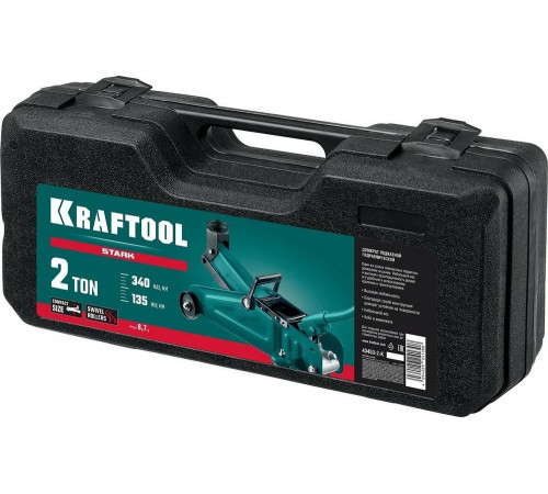 KRAFTOOL 2 т, 135-340 мм, для легковых а/м в, кейсе, подкатной домкрат 43453-2-K KRAFTOOL 2 т, 135-340 мм, для легковых а/м в, кейсе, подкатной домкрат 43453-2-K