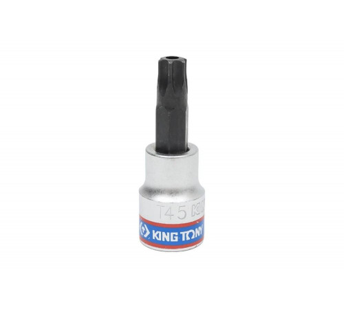 Торцевая насадка 3/8, Torx, T45, L = 50 мм, с отверстием KING TONY 302745 Торцевая насадка 3/8, Torx, T45, L = 50 мм, с отверстием KING TONY 302745