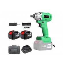 Гайковерт аккумуляторный бесщеточный ударный Zitrek Crusher 20-Li (20В, Li-ion 2x6.0Ач, з/у, кейс) 063-4372