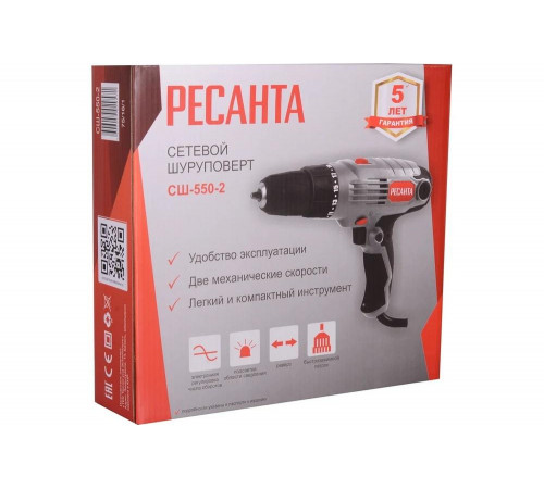 Сетевой шуруповерт Ресанта СШ-550-2 Сетевой шуруповерт Ресанта СШ-550-2