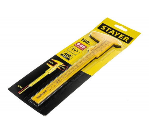 STAYER 150 мм, штангенциркуль пластмассовый STANDARD 3440_z02 STAYER 150 мм, штангенциркуль пластмассовый STANDARD 3440_z02