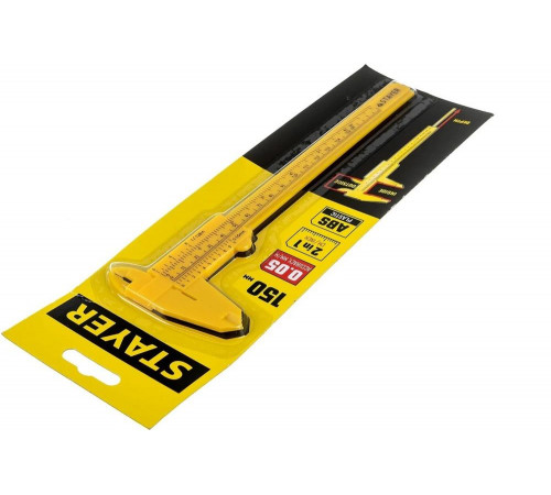 STAYER 150 мм, штангенциркуль пластмассовый STANDARD 3440_z02 STAYER 150 мм, штангенциркуль пластмассовый STANDARD 3440_z02