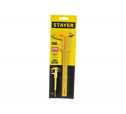 STAYER 150 мм, штангенциркуль пластмассовый STANDARD 3440_z02 STAYER 150 мм, штангенциркуль пластмассовый STANDARD 3440_z02