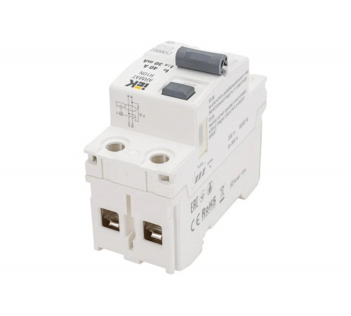 Выключатель дифференциального тока IEK ARMAT R10N 2P 40А 30мА тип AC AR-R10N-2-040C030 Выключатель дифференциального тока IEK ARMAT R10N 2P 40А 30мА тип AC AR-R10N-2-040C030