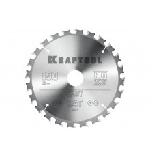 Диск пильный по дереву KRAFTOOL Fast 190x30 мм, 24Т 36950-190-30