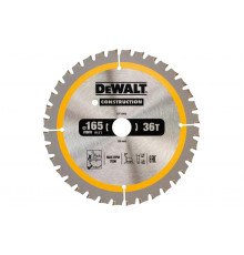 Пильный диск CONSTRUCT 165х20 мм, 36Т, FTG +3град DEWALT DT1950