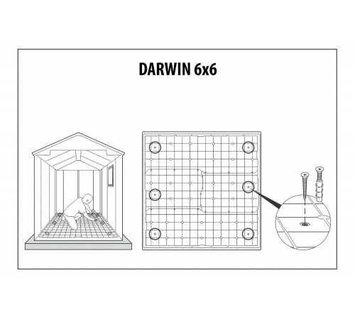 Хозблок Keter Darwin 6-6 серый 249359