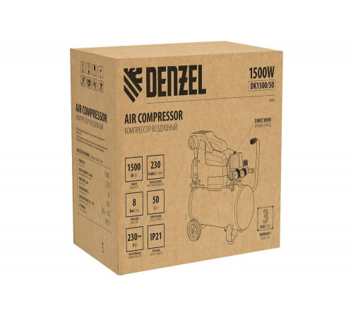 Компрессор DENZEL DK1500/50 Х-PRO (58064) Компрессор DENZEL DK1500/50 Х-PRO (58064)