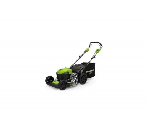 Аккумуляторная газонокосилка Greenworks 40V, 46 см, самоходная, бесщеточная, c 1хАКБ 5 Ач и ЗУ 2506807UG Аккумуляторная газонокосилка Greenworks 40V, 46 см, самоходная, бесщеточная, c 1хАКБ 5 Ач и ЗУ 2506807UG