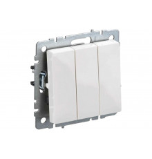 3-клавишный выключатель IEK Brite 10а вс10-3-0-брб белый BR-V30-0-10-K01