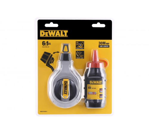 Разметочный шнур DEWALT 6:1 + красный меловой порошок DWHT47408-0
