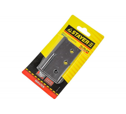 STAYER 75 x 75 x 2.4 мм, 1 шт., цвет коричневый, правая, петля разъемная 37613-75-3R Master