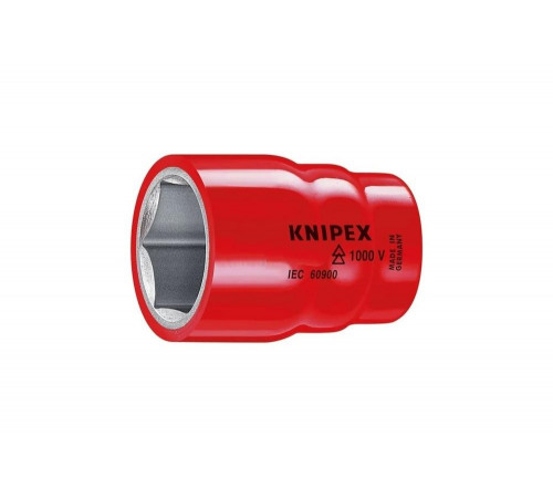 Головка торцевая для винтов с шестигранной головкой 16 мм, 1/2"DR, 1000 V Knipex KN-984716 Головка торцевая для винтов с шестигранной головкой 16 мм, 1/2"DR, 1000 V Knipex KN-984716