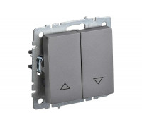 Выключатель IEK Brite жалюзи 10а вс10-1-5-брс сталь BR-V15-0-10-K46