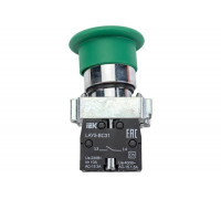 Кнопка управления IEK, LAY5-BC31, Грибок, без подсветки, 1з, ИЭК, зеленая BBG70-BC-K06