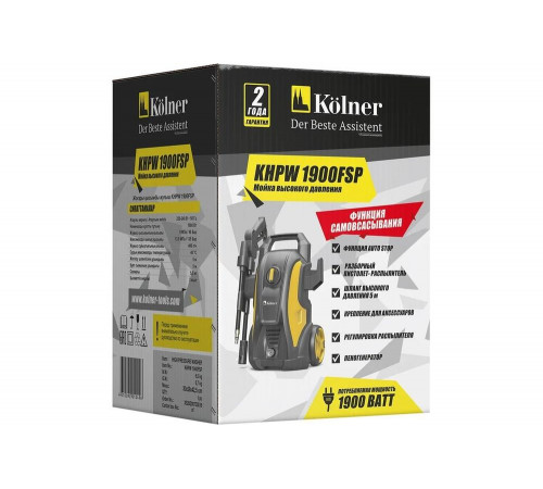 Мойка высокого давления Kolner KHPW1900FSP кн1900фсп Мойка высокого давления Kolner KHPW1900FSP кн1900фсп