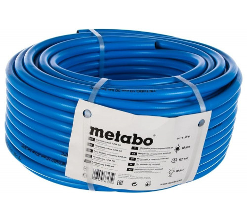 Шланг пневматический прямой SUPER AIR (50 м; 10х15.5 мм; 20 бар) Metabo 0901057303 Шланг пневматический прямой SUPER AIR (50 м; 10х15.5 мм; 20 бар) Metabo 0901057303