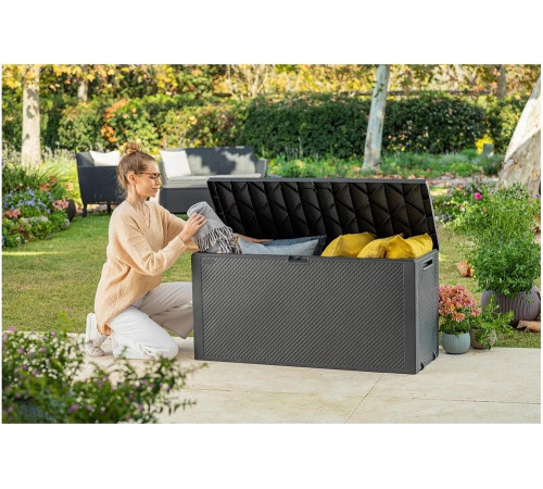 Сундук Эмили (EMILY STORAGE BOX) 280л, графит Keter 249722 Сундук Эмили (EMILY STORAGE BOX) 280л, графит Keter 249722